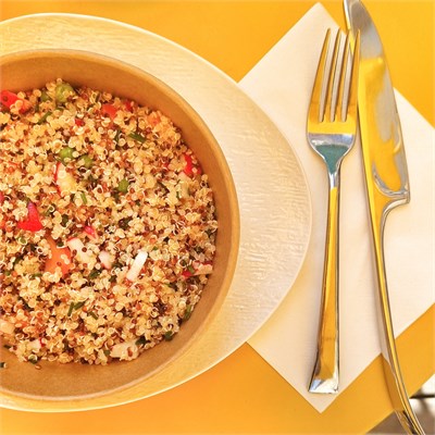 Taboulé de Quinoa, Tomate & Petits pois